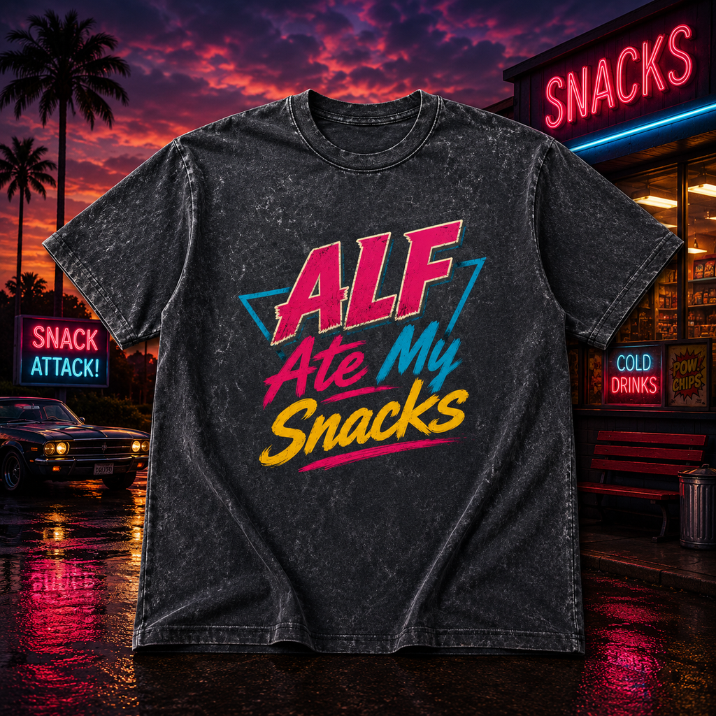 ALF Ate My Snacks Vintage Crewneck Tee