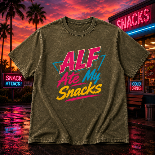 ALF Ate My Snacks Vintage Crewneck Tee